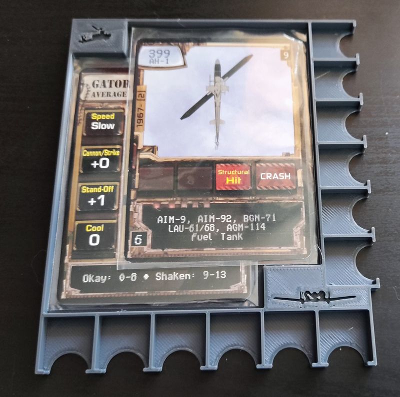 A 3d printed 'Sled' showing the variant for Thunderbolt/Apache Leader.