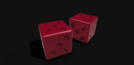 A 3d render of a selection of RPG dice showing all the same numbers of the sides.