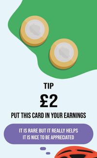 Meal Deal card example - a ride card that earns the player £2 tip