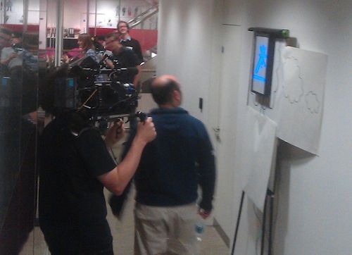 Photograph showing Corridor of dreams on display at the Guardian offices